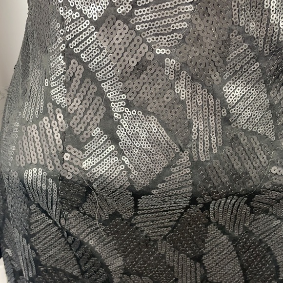 LE CHÂTEAU WOMAN MIDI LONG SLEEVE SEQUIN BLACK DRESS - Picture 13 of 15